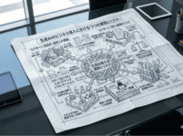 生成AIのビジネス導入における3つの課題とリスクを解説した図解資料